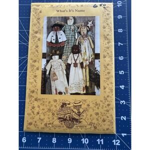 What's It's Name Kindred Spirits Pattern For Soft 30" Doll w 5 Outfits Uncut